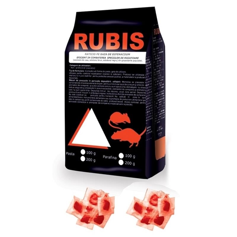 Pasta raticida contra rozatoarelor (200gr) - Rubis